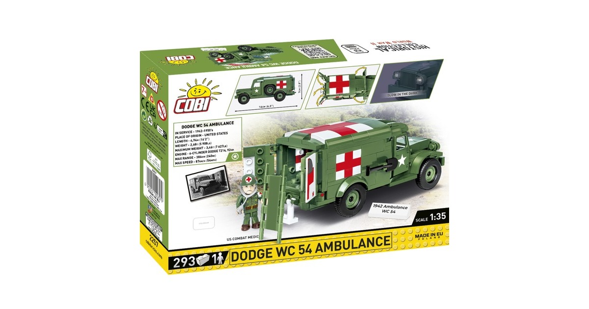 COBIHistorical Collection - Dodge WC-54 Ambulance Constructiespeelgoed  (Schaal 1:35)