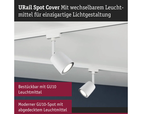 Paulmann URail railspot dimbaar afdekking signaalwit