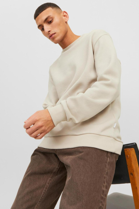 Jack & Jones ecru heren sweater