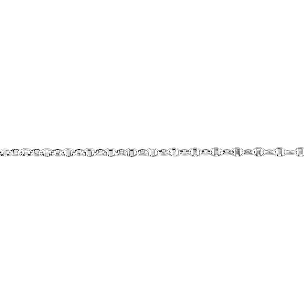 Bracelet Carlo Maille Marine Ronde Or Blanc