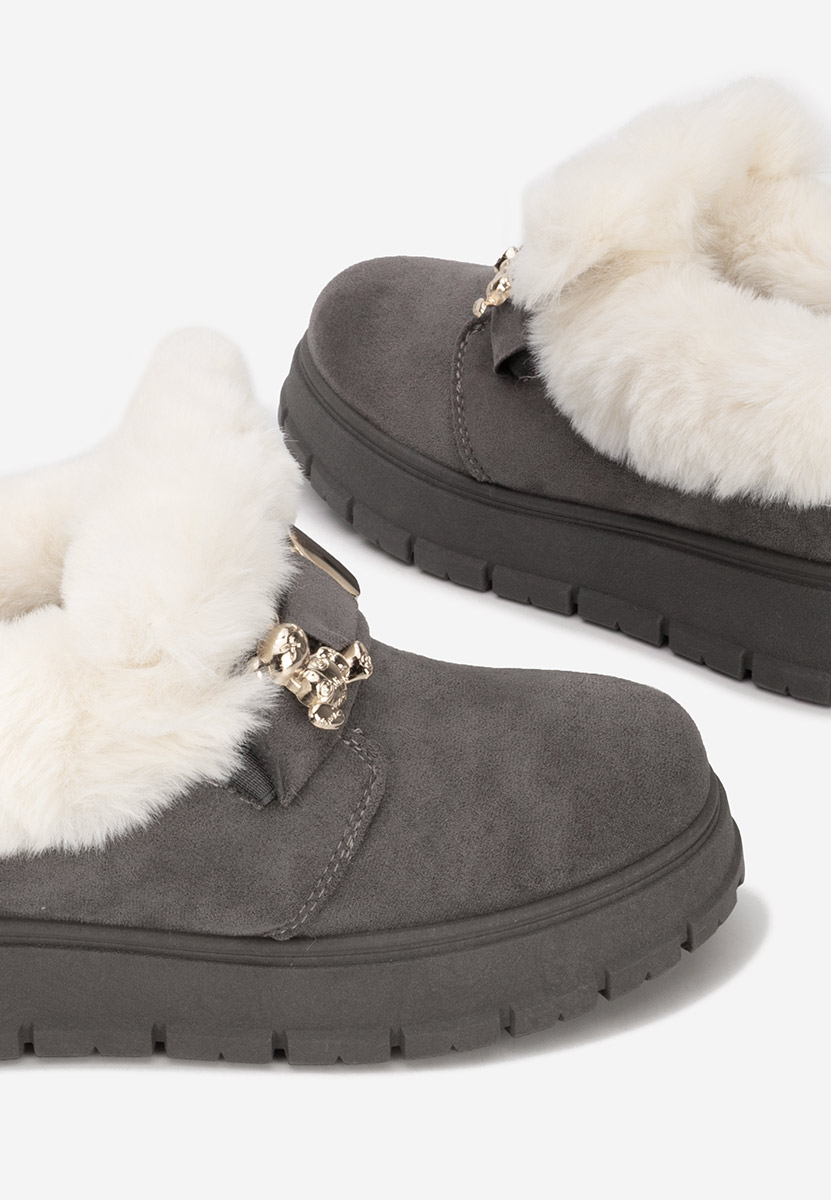 Bottines doublées femme grise Amilce