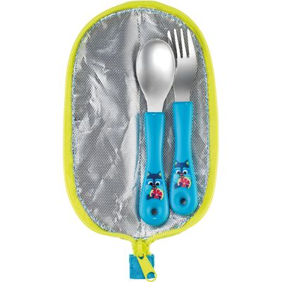 Set de 2 couverts MINIZ pour enfants – Design raton laveur – Pratiques et ludiques
