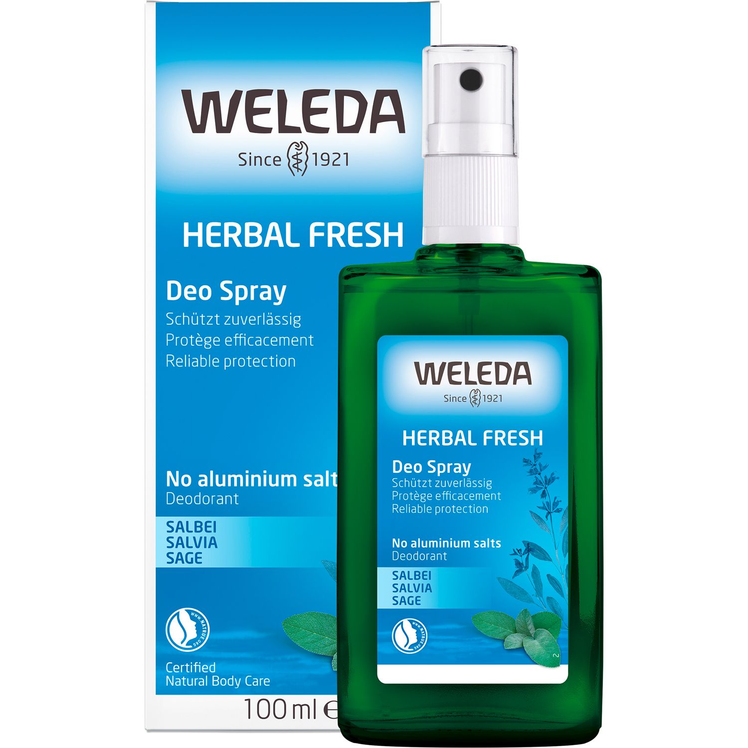 Weleda Deo Spray Nachfüllflasche Salbei - zuverlässige & natürliche Wirkung ohne Aluminiumsalze