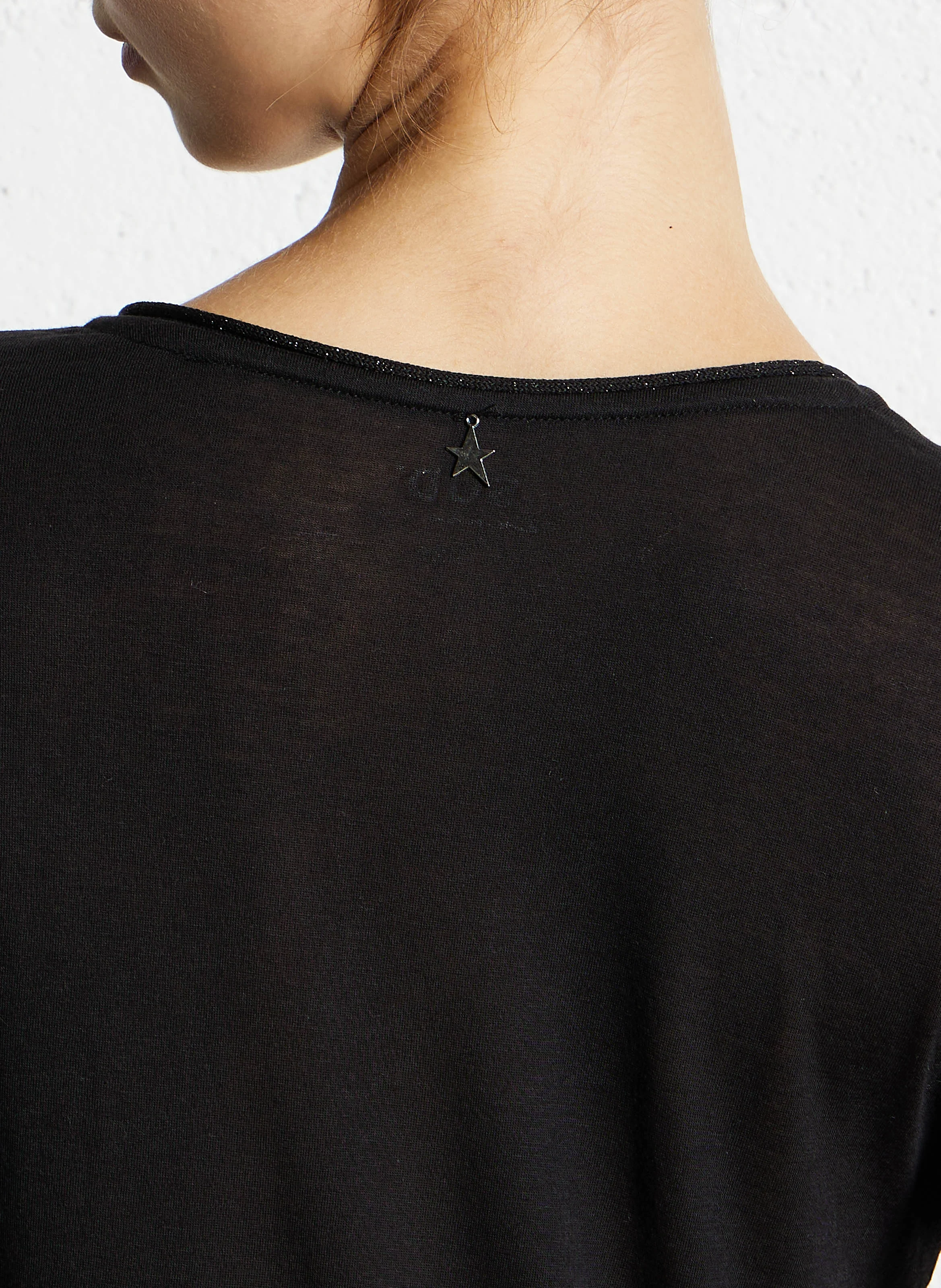TASSIANE - Tee-shirt droit manches 3/4 | Noir