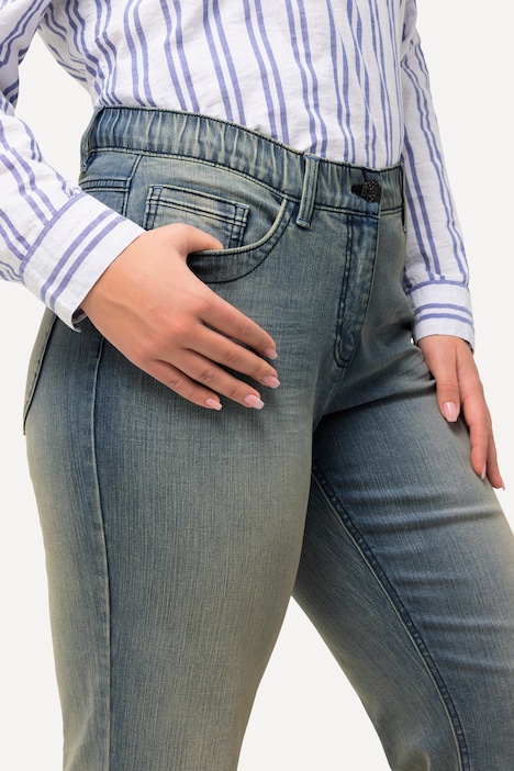 Jeans Mary, Fransensaum, gerades Bein, 5-Pocket-Hose