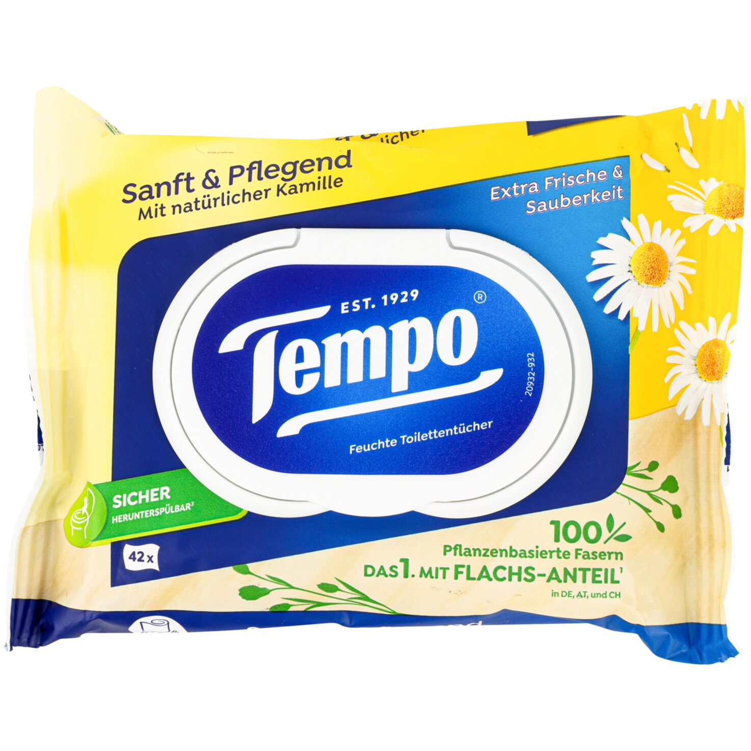 Tempo Feuchtes Toilettenpapier Sanft & Pflegend 42 Tücher