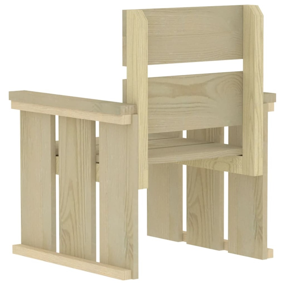 Mobilier de salle à manger de jardin 3 pièces bois de pin imprégné