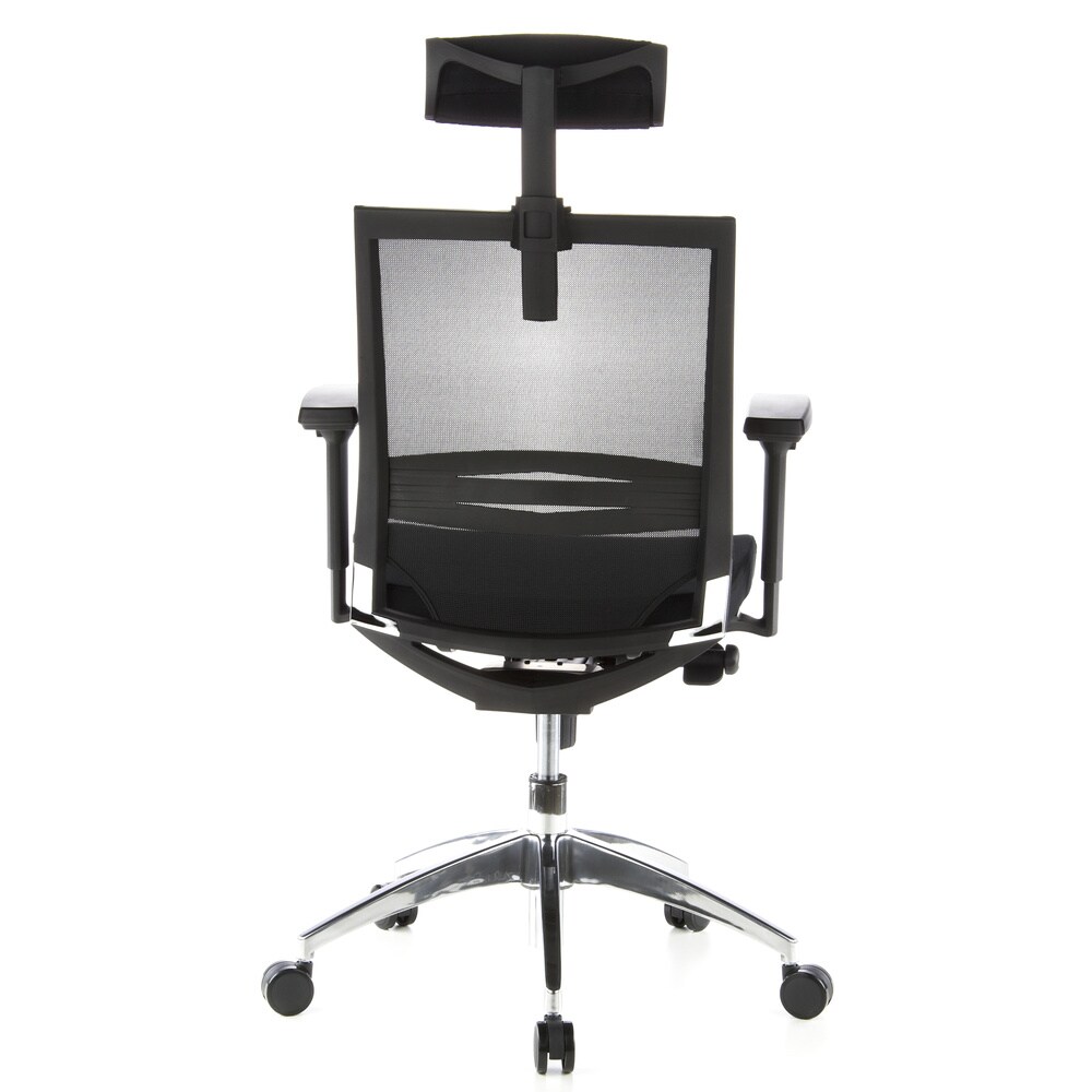 Profi Bürostuhl PORTO MAX Stoff/Netzstoff mit Armlehnen (höhenverstellbar) hjh OFFICE