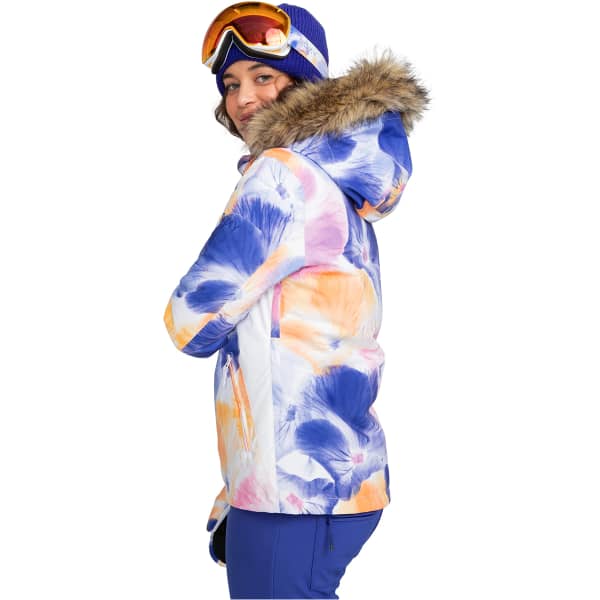 Veste de ski ROXY JET SKI JK BRIGHT WHITE PANSY PANSY