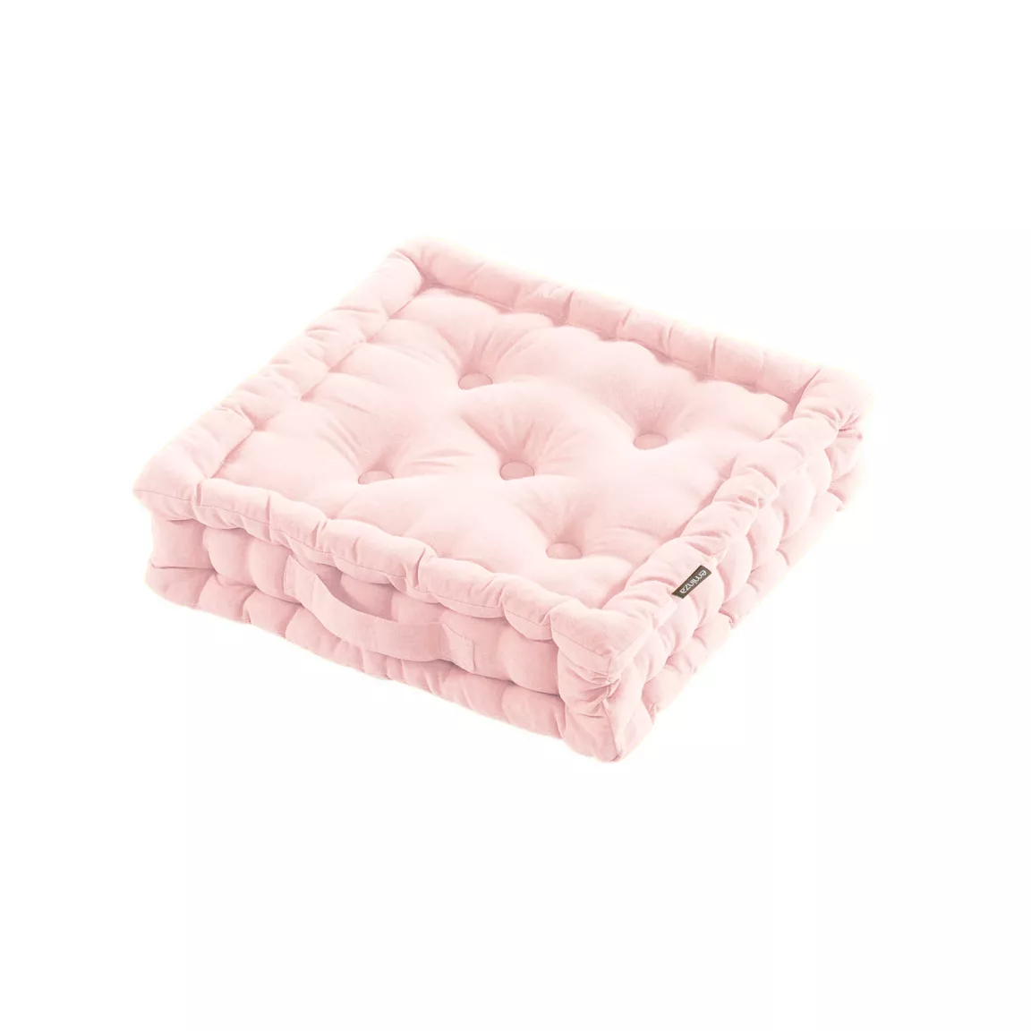 Coussin de sol coton (40 x 40 cm) Pixel Rose poudré