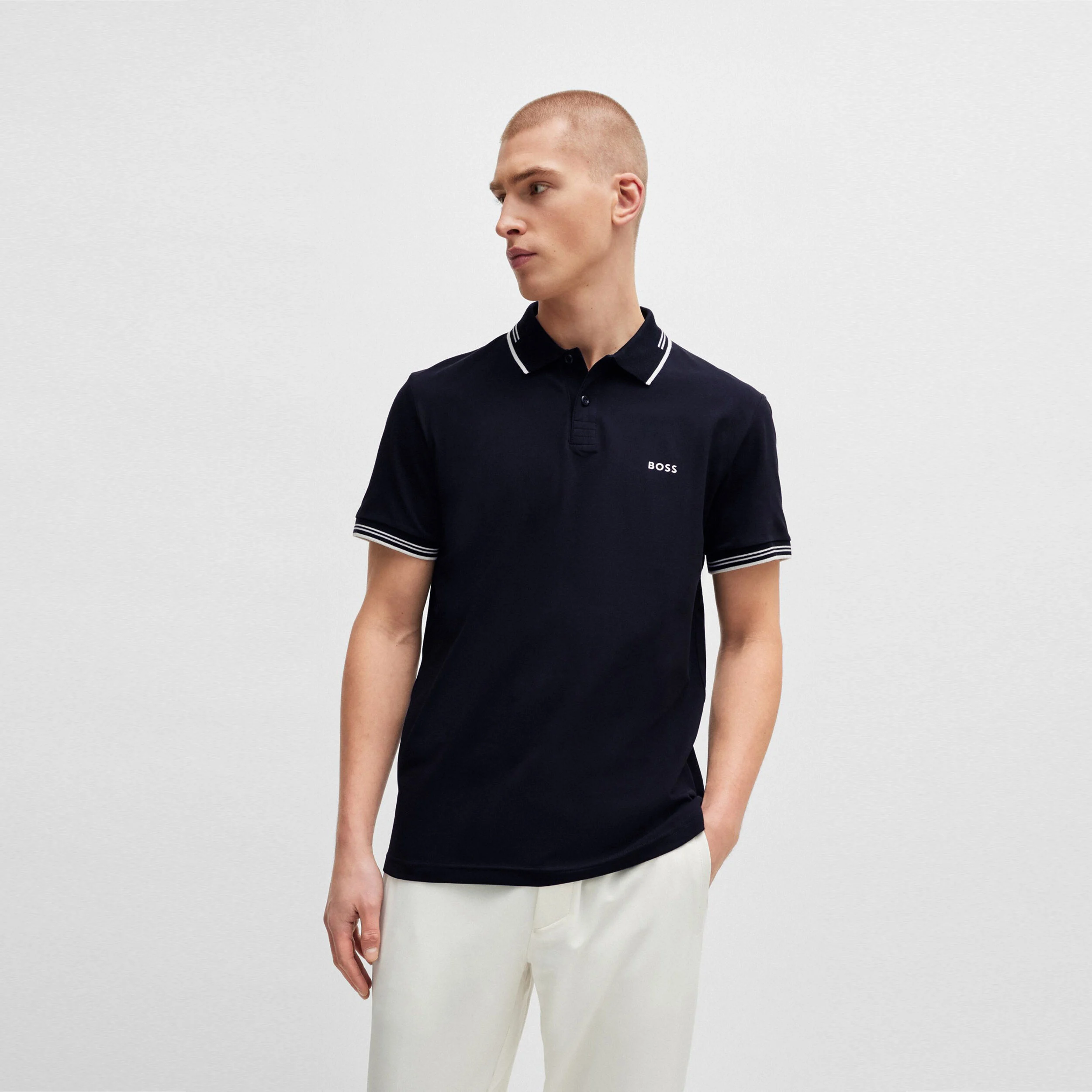 BOSS Paul Polo Hommes - Bleu Foncé