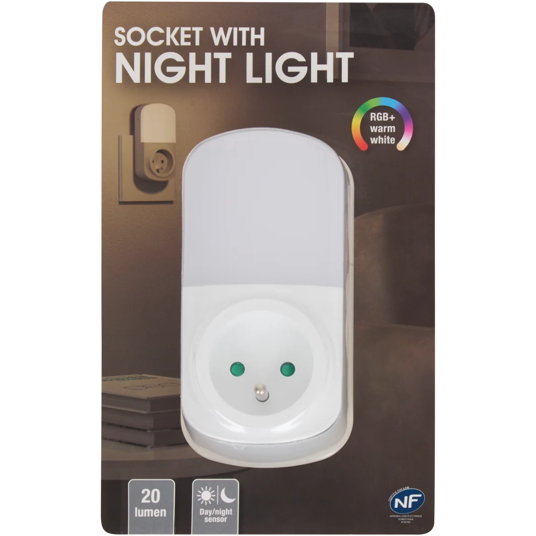 Adaptateur de prise avec veilleuse