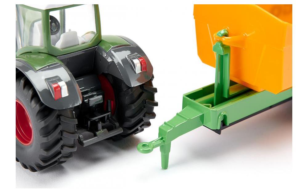 Traktor Fendt 936 Vario mit Anhänger 1:50Siku Farmer Traktor Modell mit Hakenlift-Fahrgestell und Baustoffmulde