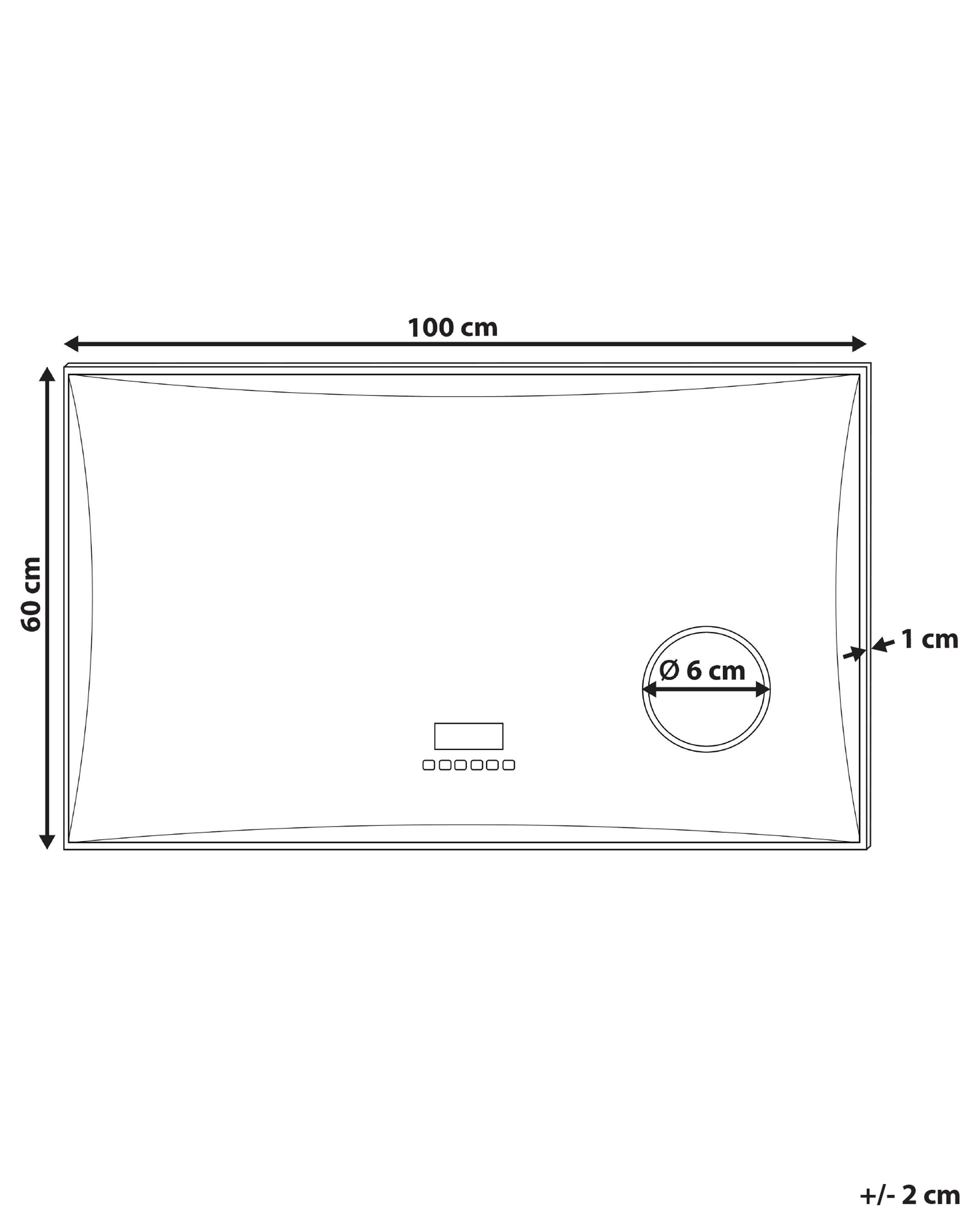 LED badkamerspiegel ONLAY 100 cm 60 cm Zilver