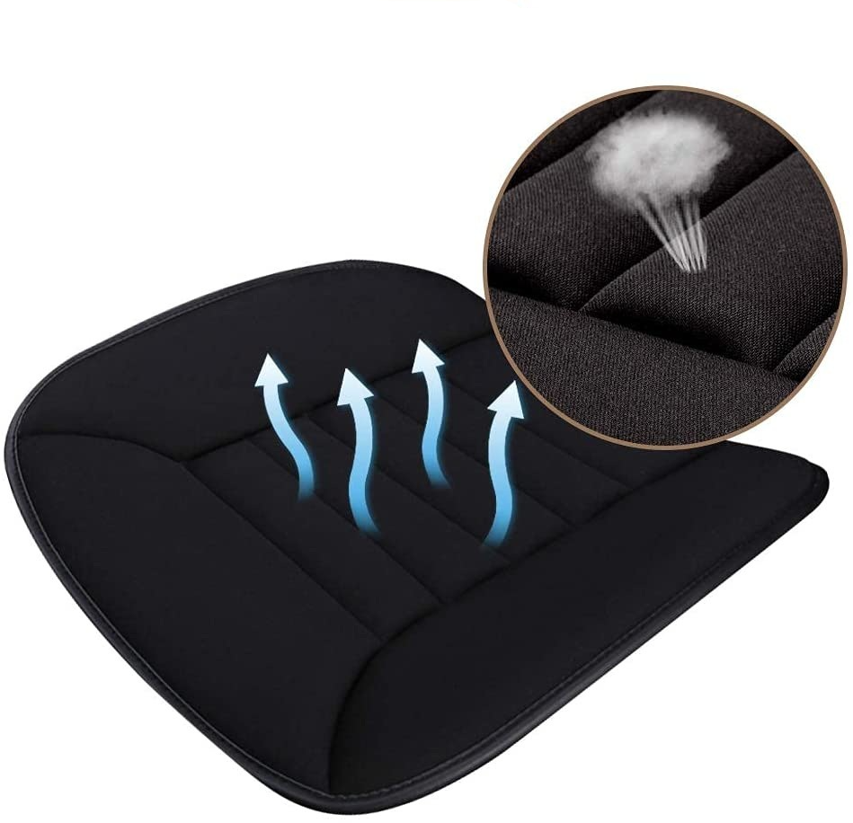 (50x48cm) Memory Foam Sitzkissen Bequemes Kissen Sitzauflage für Auto / Büro / Esszimmer - Schwarz