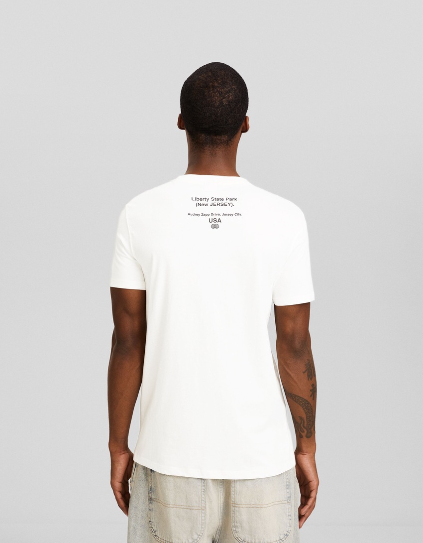 Camiseta de manga curta com estampa
