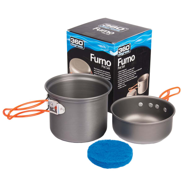 Popote randonnée 360° SET DE 2 CASSEROLES FURNO 350+850ML
