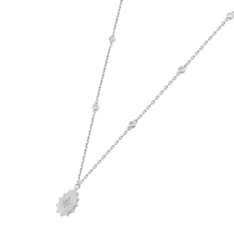 Collier Femme - Oxyde de zirconium - Argent 925 - Longueur : 42 cm