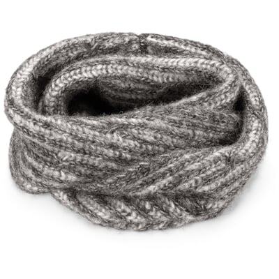 Unisex-Loopschal Rippenstrick, grau