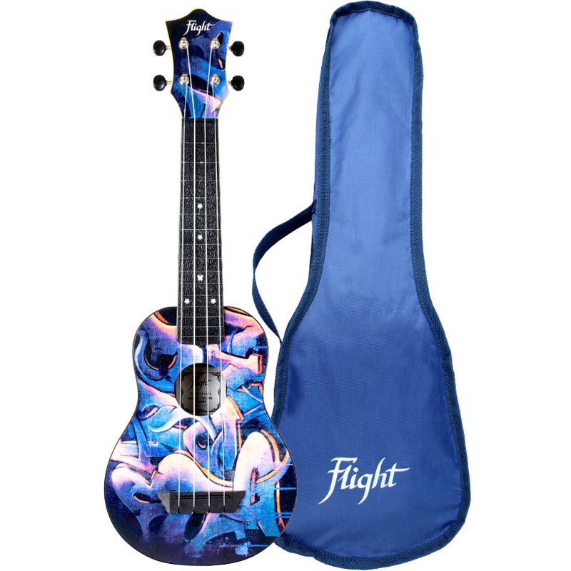 Flight Travel Series TUS40 Graffiti sopraan ukelele met gigbag