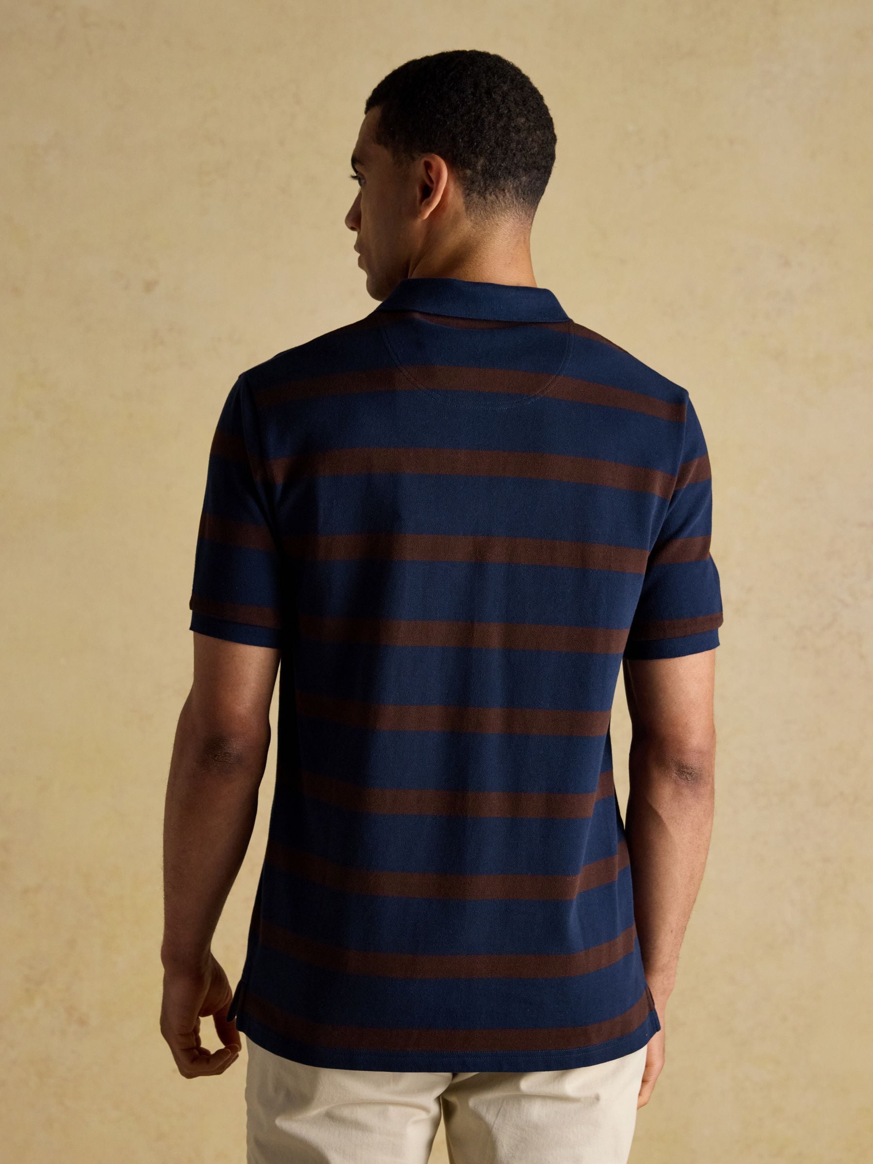 Orange & Brown Stripe - Joules Woody Polo Shirts 2 Pack
