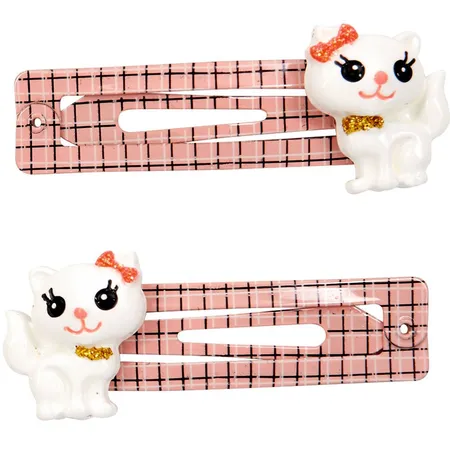Die Spiegelburg Haarclips Karo Hund & Katze - beautiful Stars, 1 Packung, 2-fach sortiert