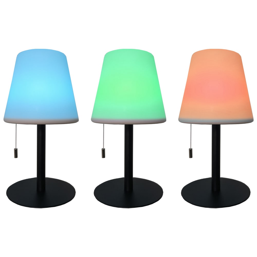 Lampe de table d'ambiance multicolore LED rechargeable