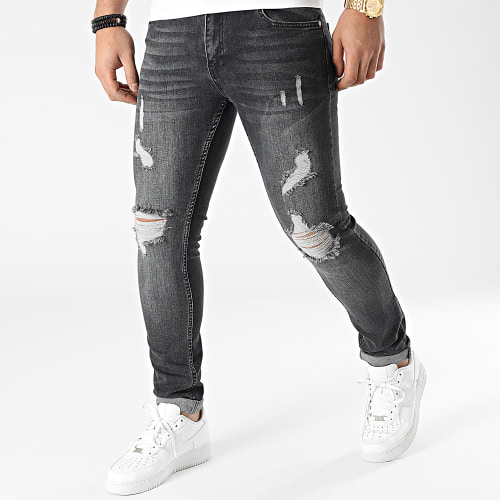 Jean Slim Fit Avec Déchirures 2078 Gris Denim Foncé