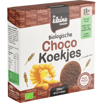 De Kleine Keuken Biologische Choco Koekjes 18+ Maanden 6 x 2 Stuks 150 g