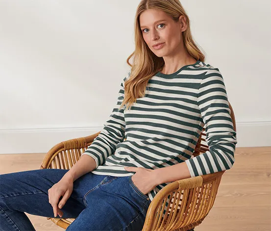 Gestreiftes Langarmshirt