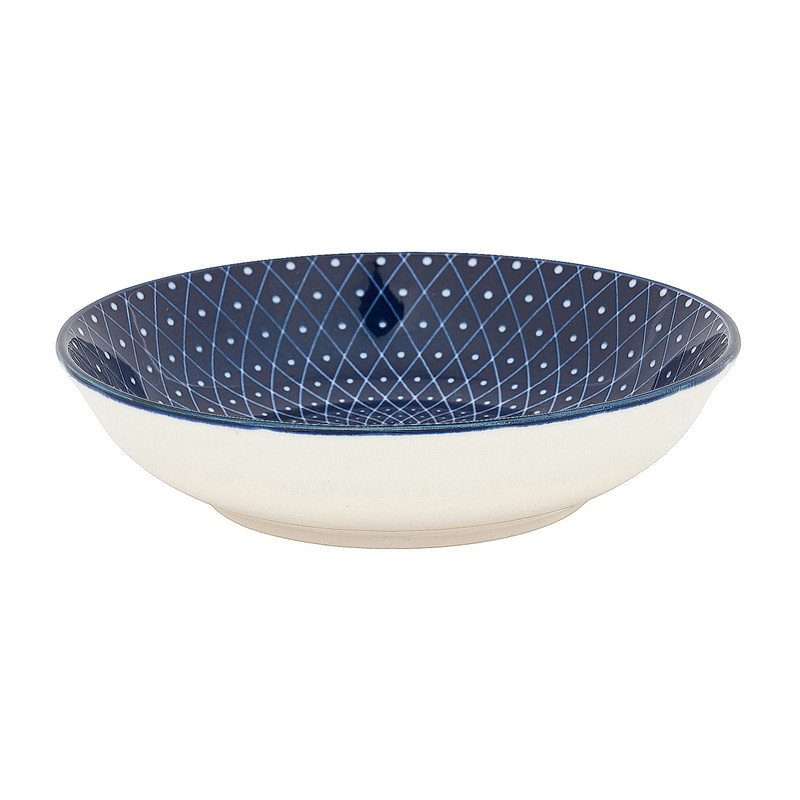 Schaaltje blue print - diamonds - ⌀14 cm