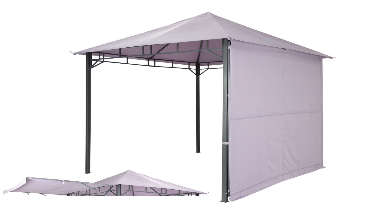 Pavillon LEHUA - lavendel - inklusive Ersatzdach - 300x300 cm
