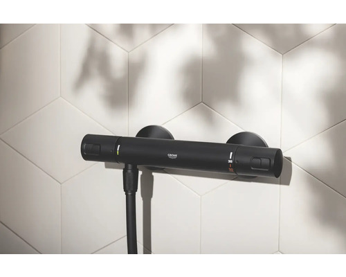 Grohe Quickfix douchemengkraan met thermostaat PRECISION START, matzwart, 345942430