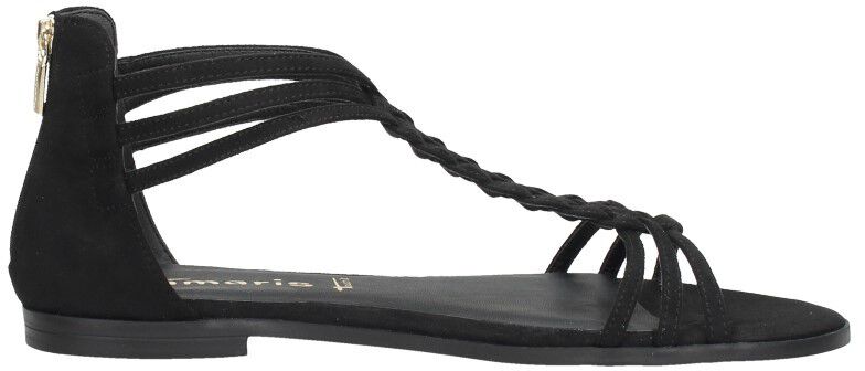 Tamaris Sandalen Plat zwart