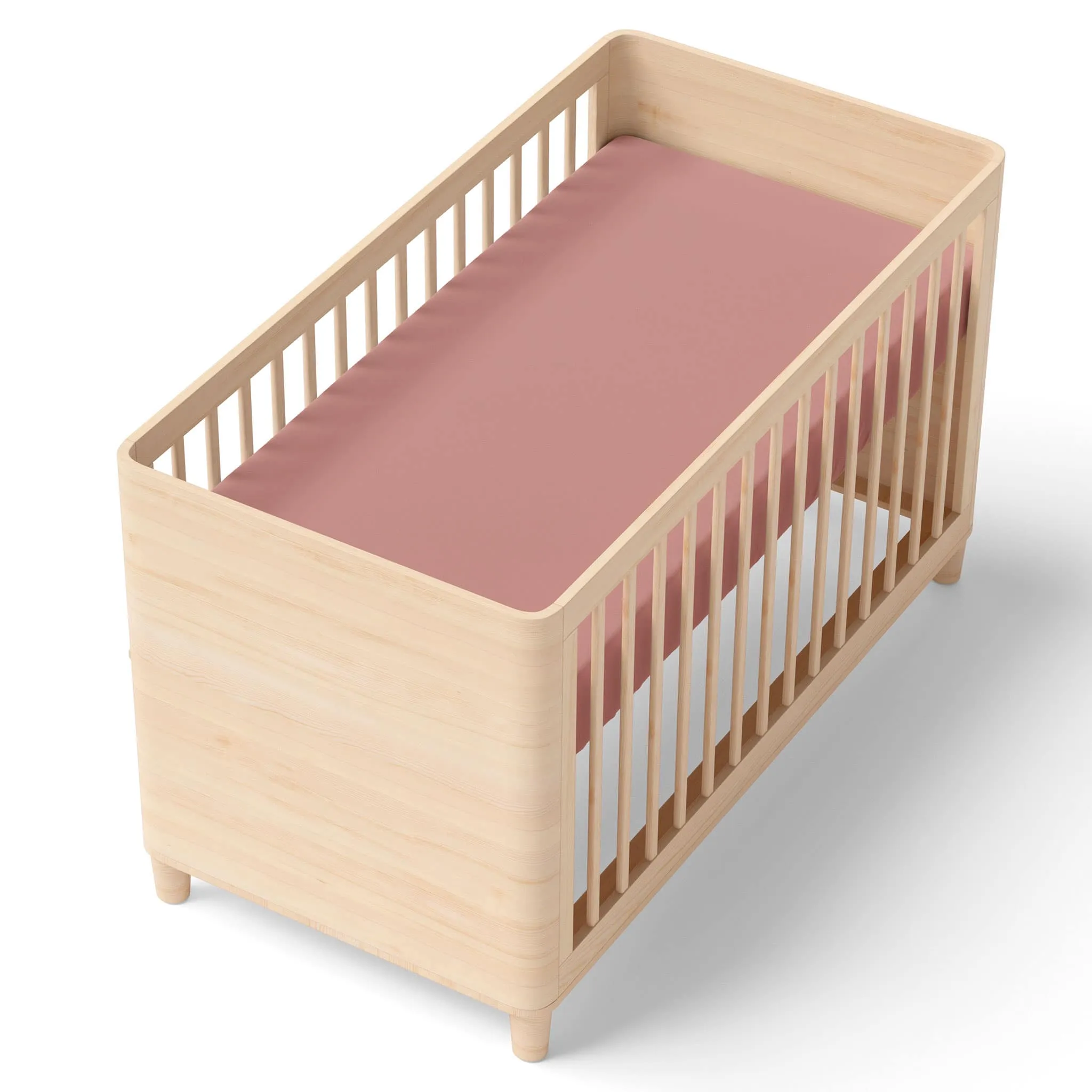 Origami Maison Drap Contour pour Lit de Bébé - Rose