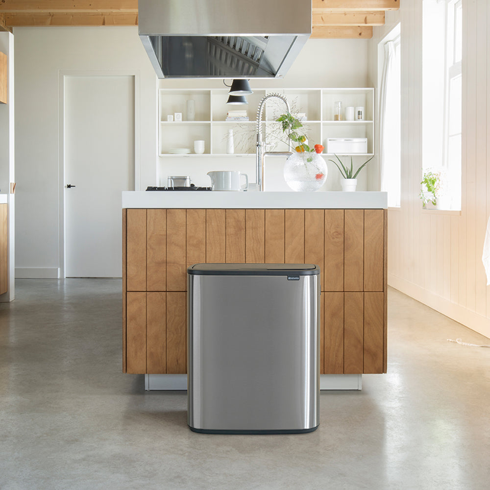 Brabantia Bo Touch Bin 2 x 30 L - Vingerafdrukvrij - Zilver