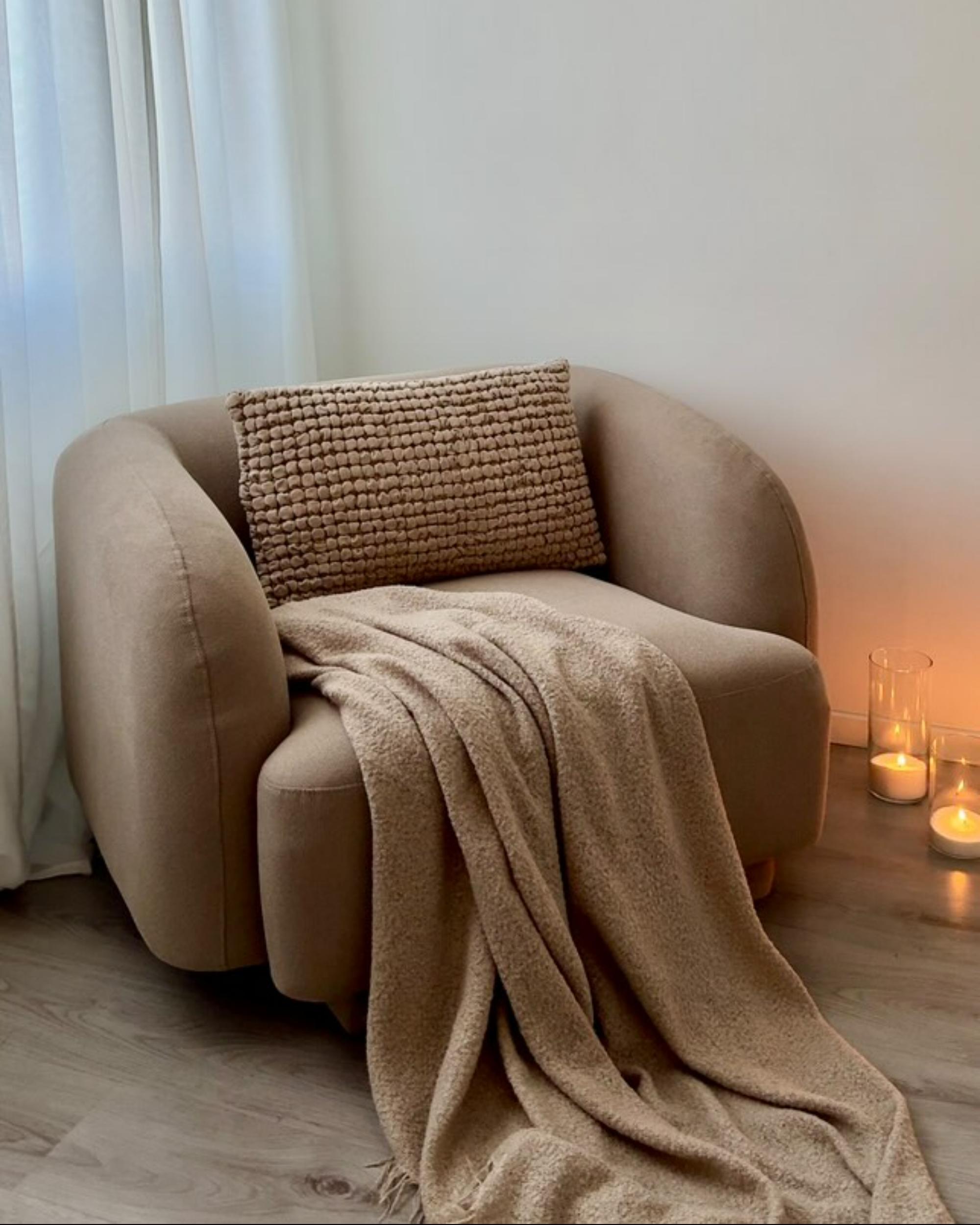 Fauteuil SKJANES Stof Taupe