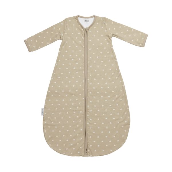 Meyco Sweet Heart Slaapzak Met Vaste Mouw Rond – 90 cm – Jersey – Sand