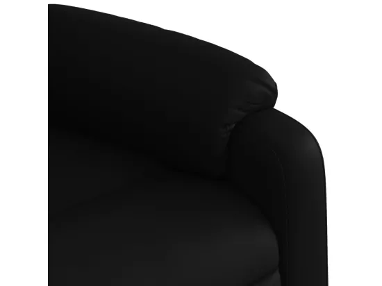 Fauteuil inclinable de massage Noir Similicuir