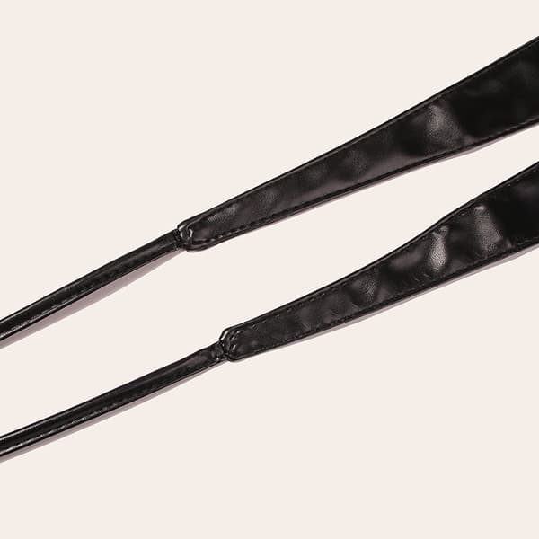 Stilig PU-skinn Obi-belte, 360 cm omslagsbelte for kvinner