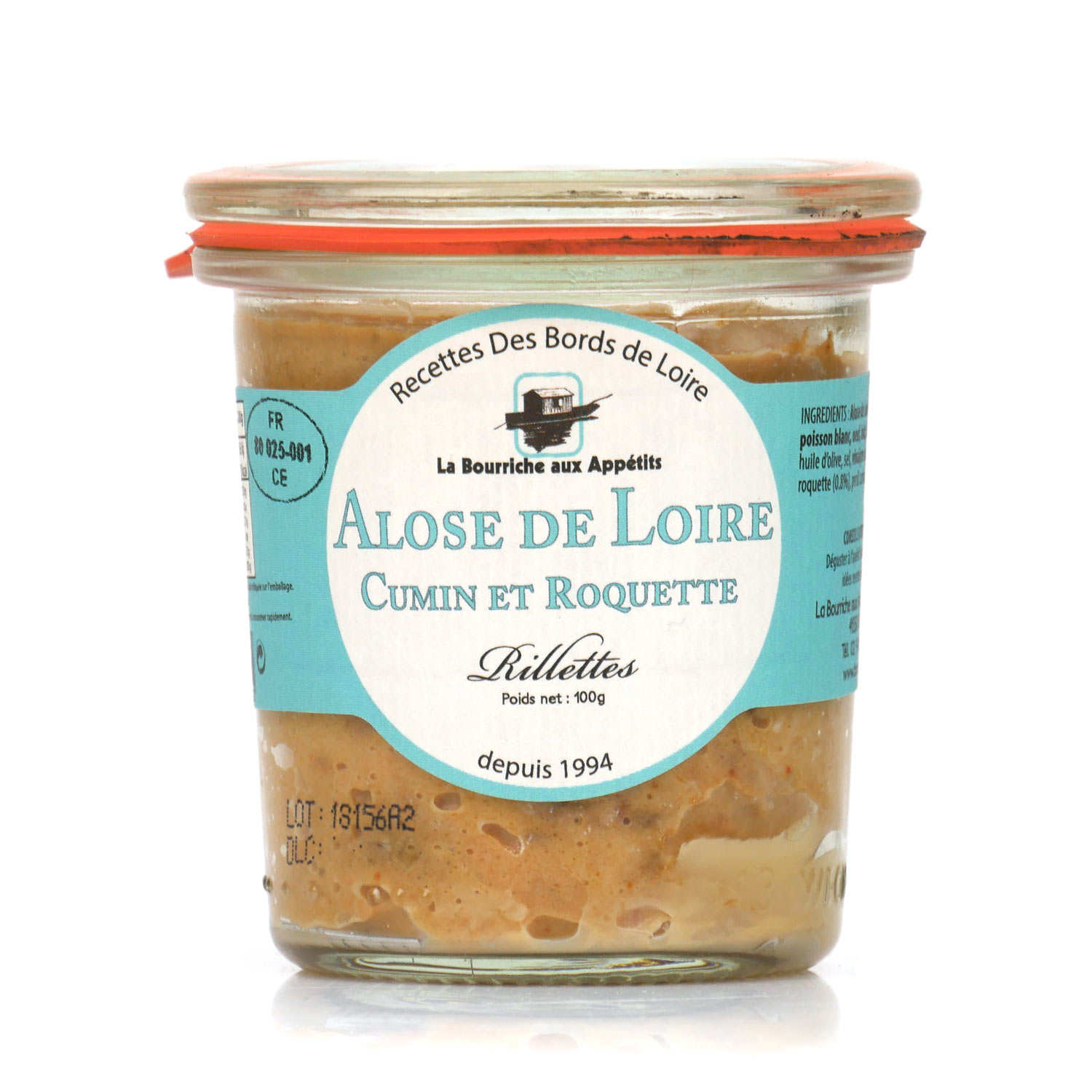 Rillettes d'alose de Loire à la roquette et au cumin