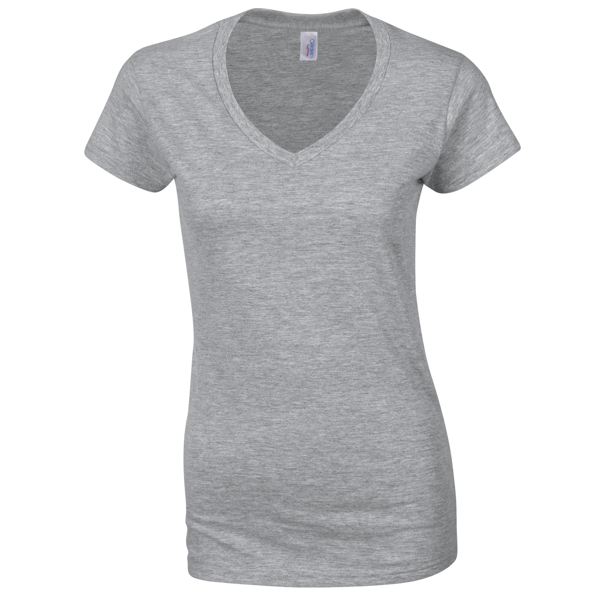 Gildan GD078 - T-shirt Femme Col V Style Doux et Élégant