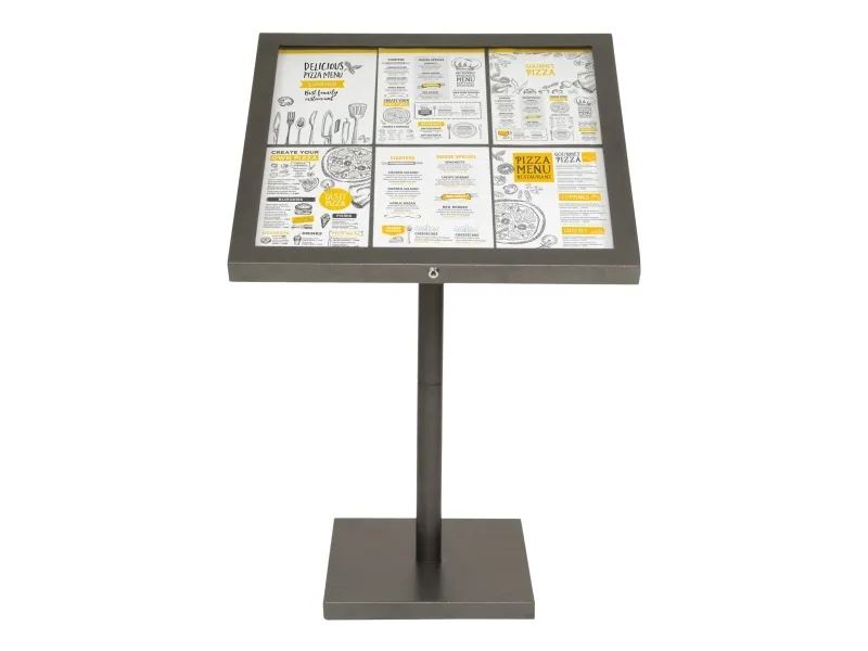 Securit® 6xA4 COATED STEEL belyst informationsdisplay