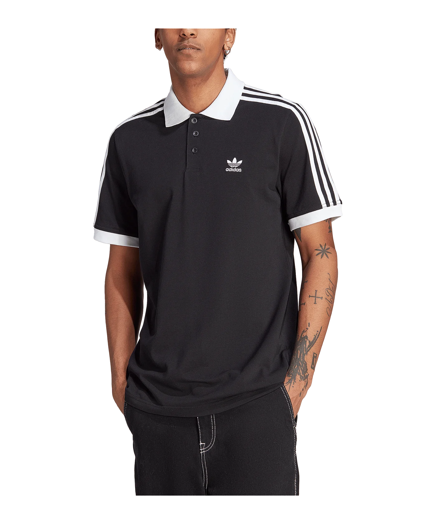 adidas Originals 3S Poloshirt Schwarz