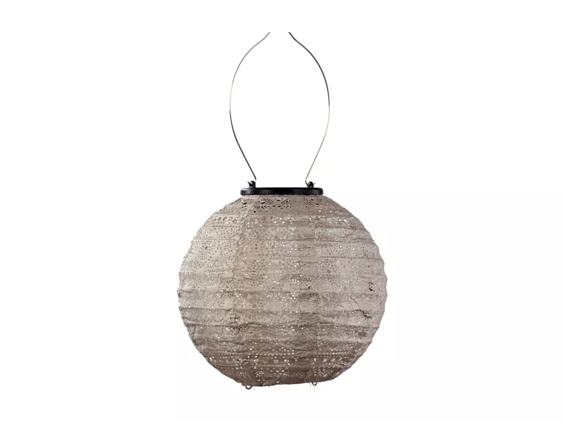 Lanterne solaire Round 20 cm Spectare - Taupe clair