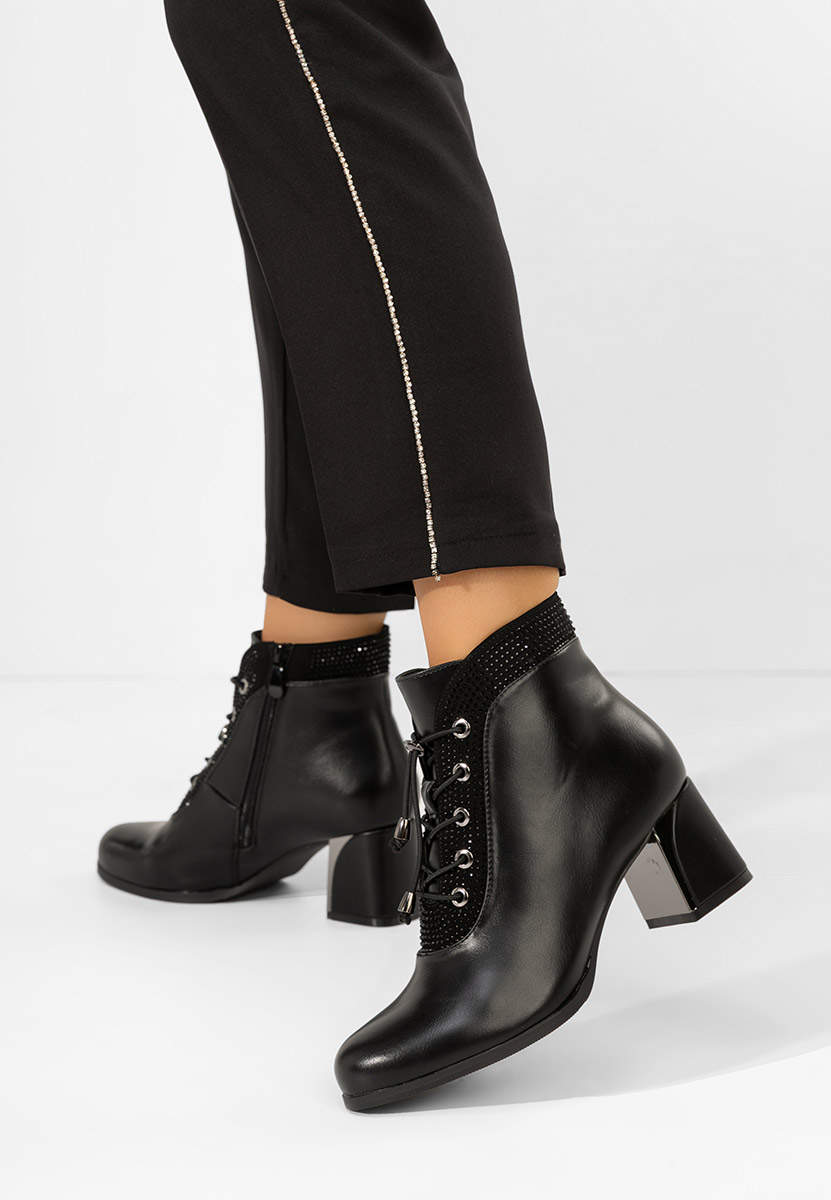 Bottines à talon noires Larae V2