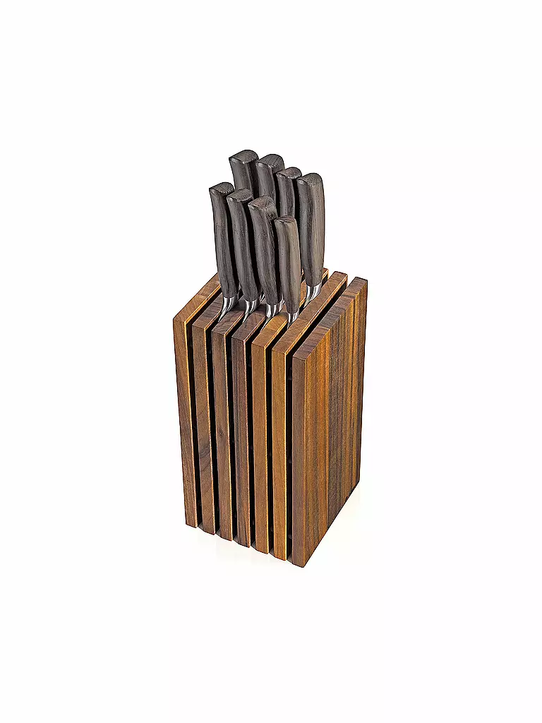 ZASSENHAUS Messerblock 13x26cm Nussbaum braun