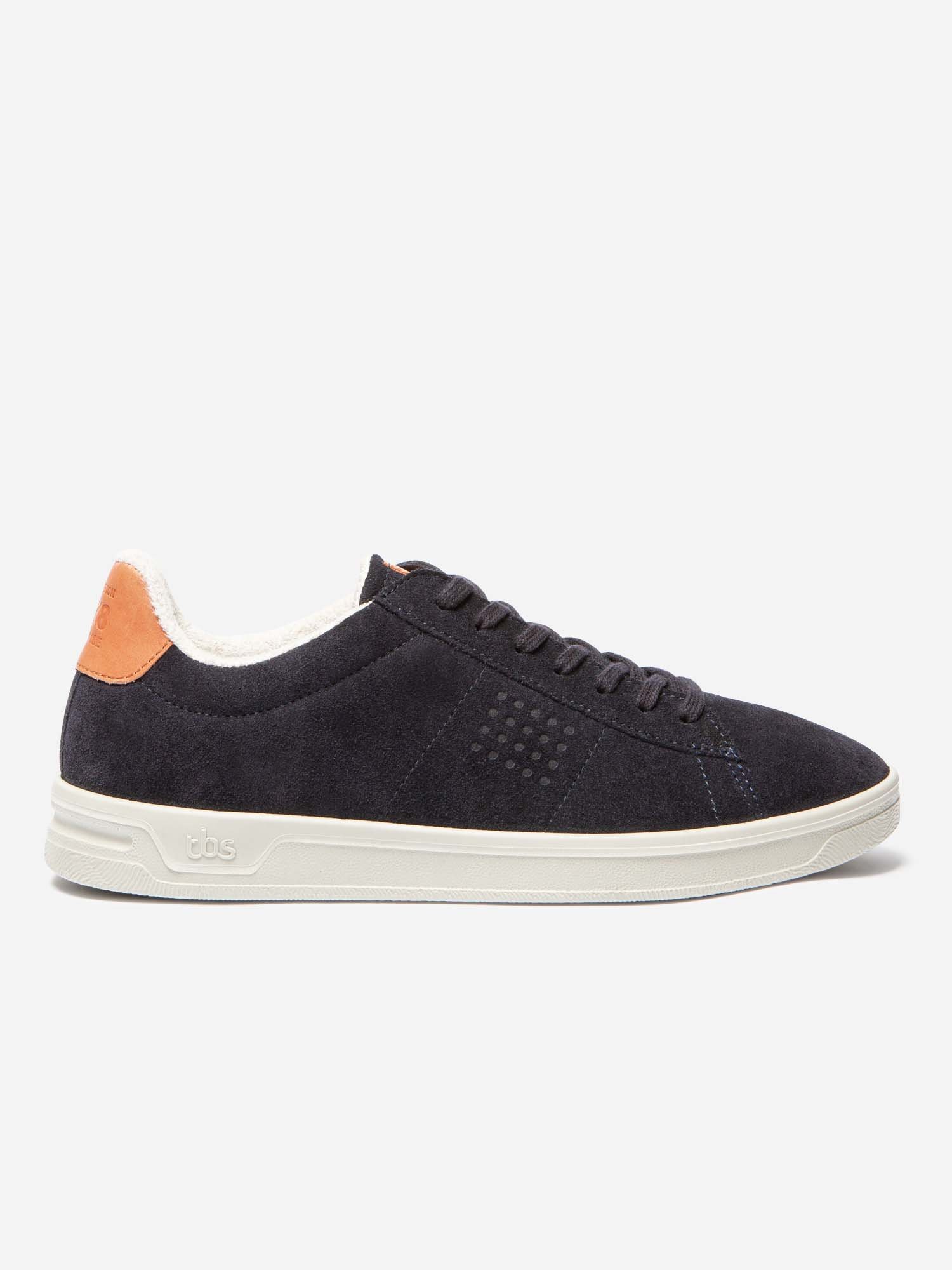 Baskets Homme Fabriquées En France Cuir Velours Marine