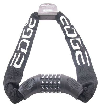 EDGE Cadenas À Chaîne Avec Code De Traçage 90 Cm - Noir