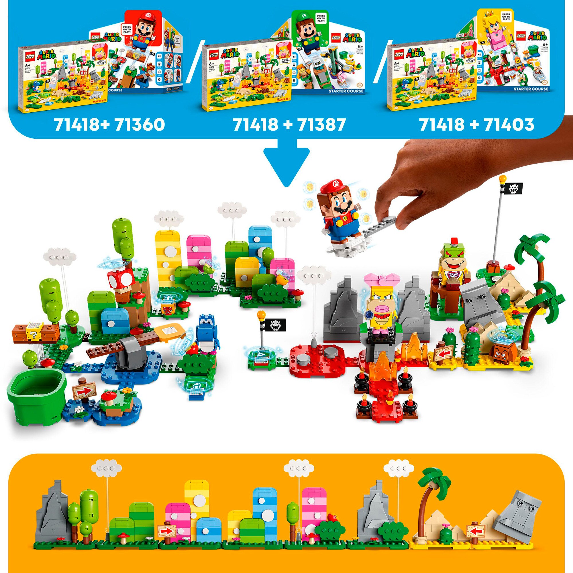 LEGO Konstruktionsspielzeug Super Mario Kreativbox – Leveldesigner-Set